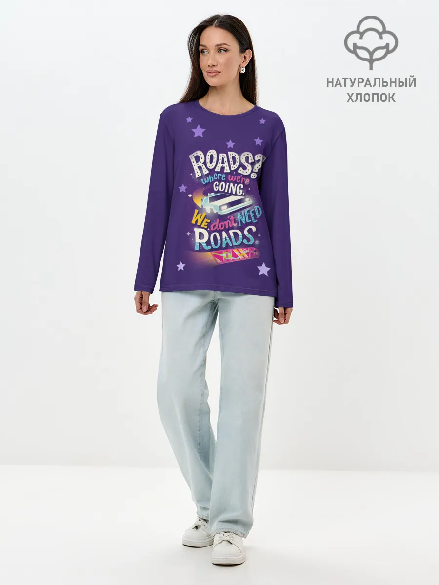 Лонгслив женский. Хлопок / Back to the Future