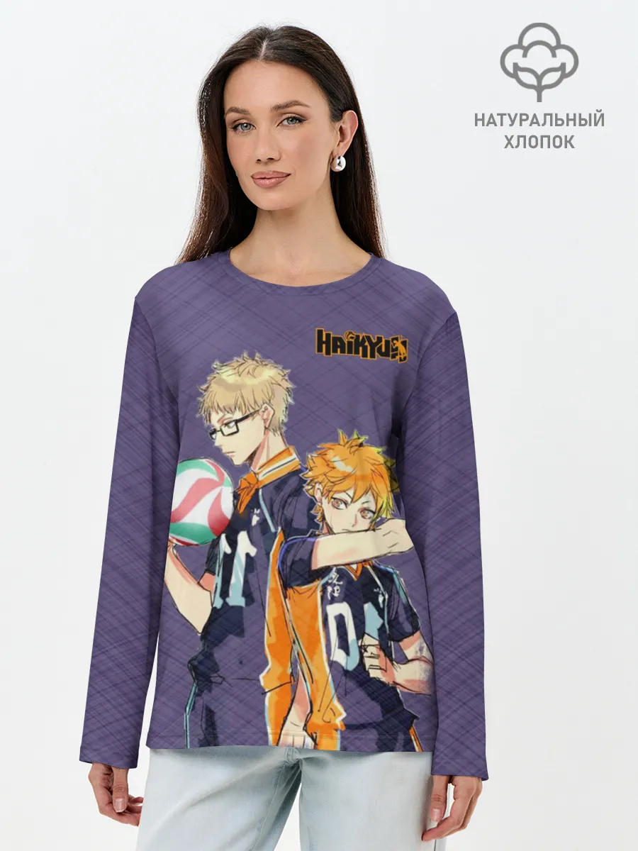 Лонгслив женский. Хлопок / Haikyuu Кэй Цукишима