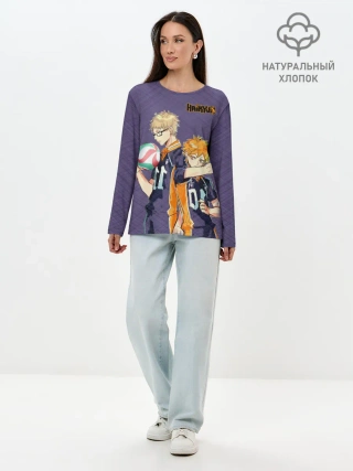 Лонгслив женский. Хлопок / Haikyuu Кэй Цукишима