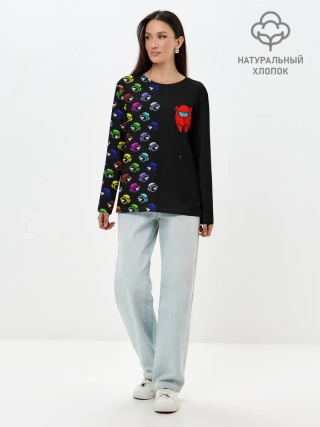 Лонгслив женский. Хлопок / AMONG US