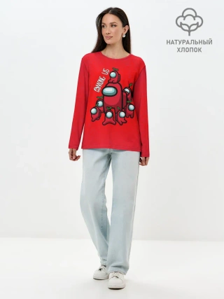 Лонгслив женский. Хлопок / AMONG US