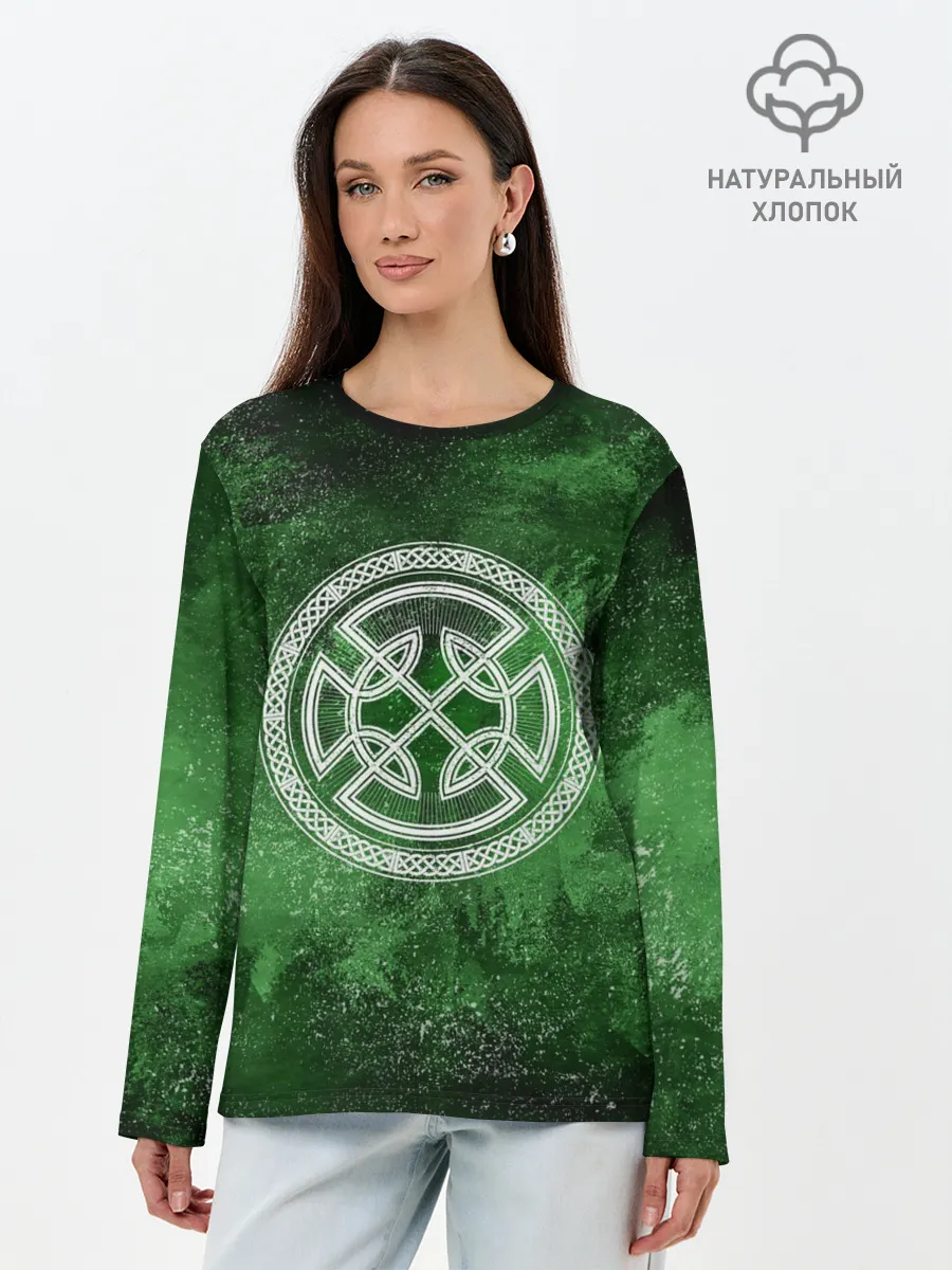 Лонгслив женский. Хлопок / Кельтский Узел