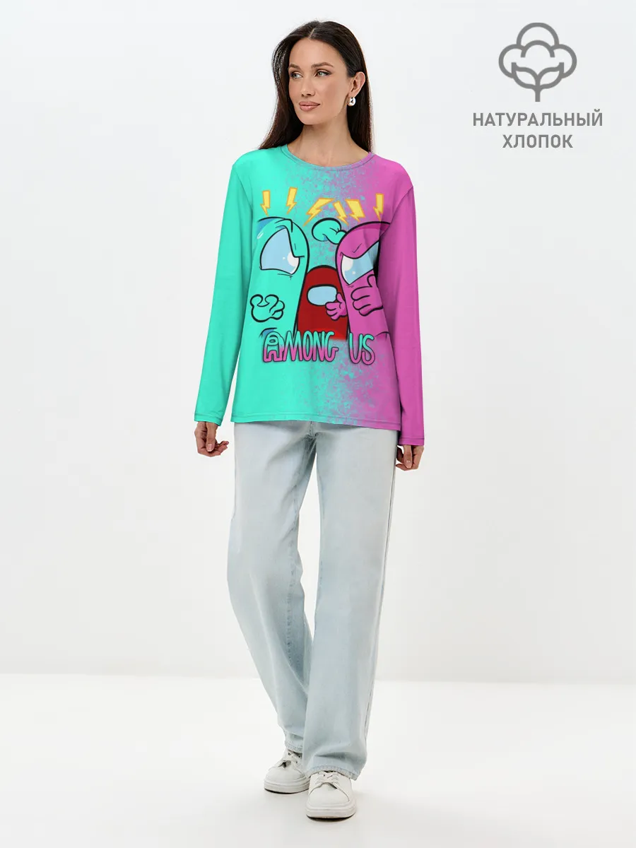 Лонгслив женский. Хлопок / AMONG US