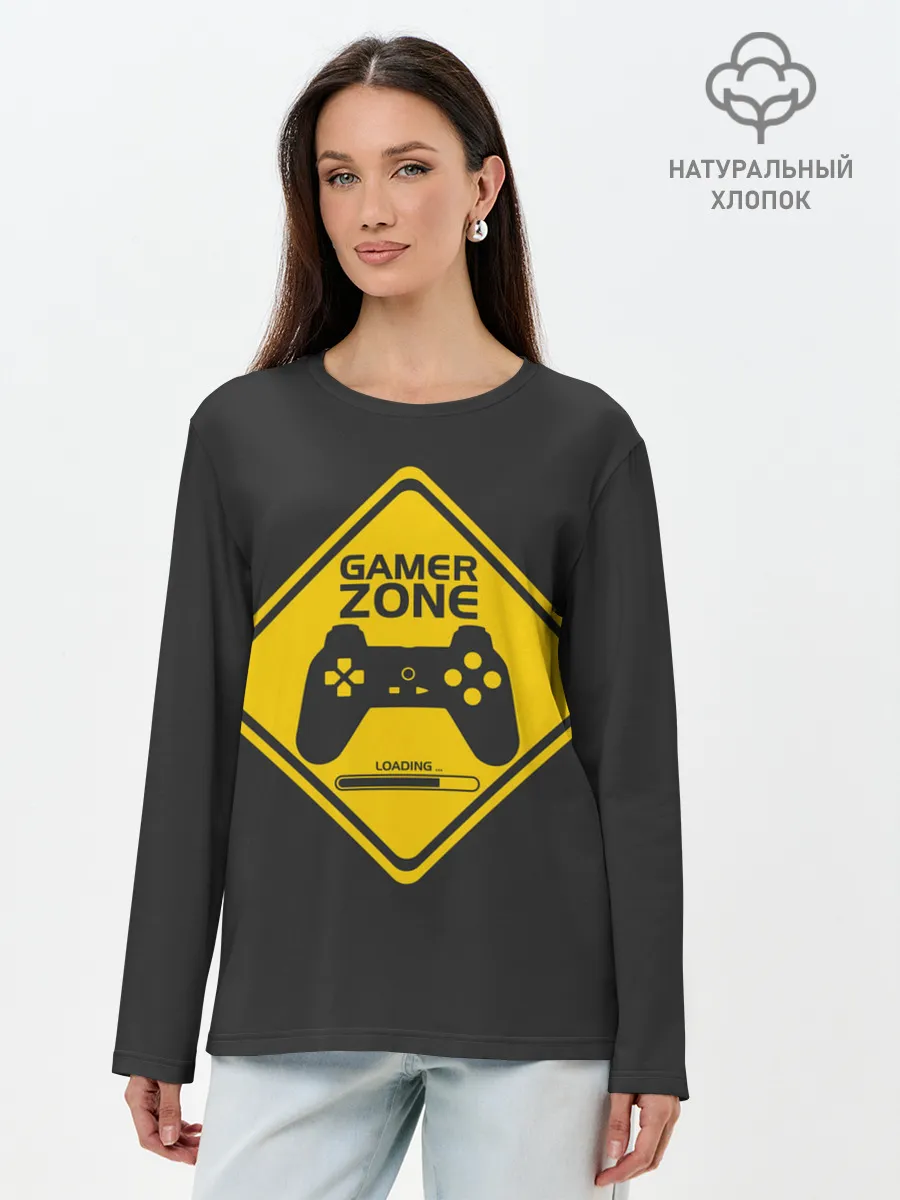 Лонгслив женский. Хлопок / Gamer zone