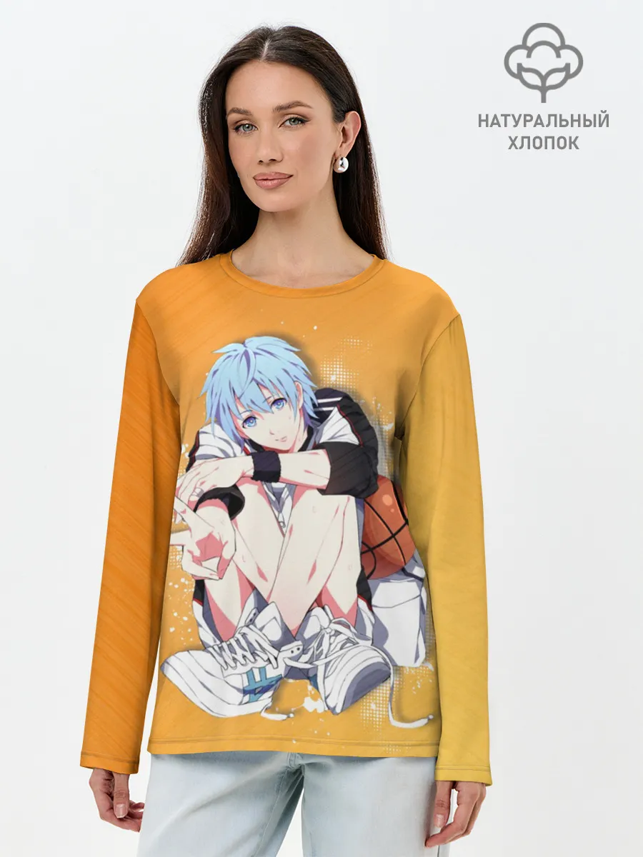 Лонгслив женский. Хлопок / Баскетбол Куроко