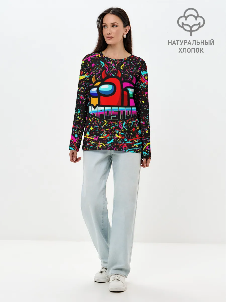 Лонгслив женский. Хлопок / AMONG US