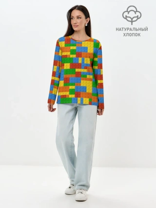 Лонгслив женский. Хлопок / Конструктор