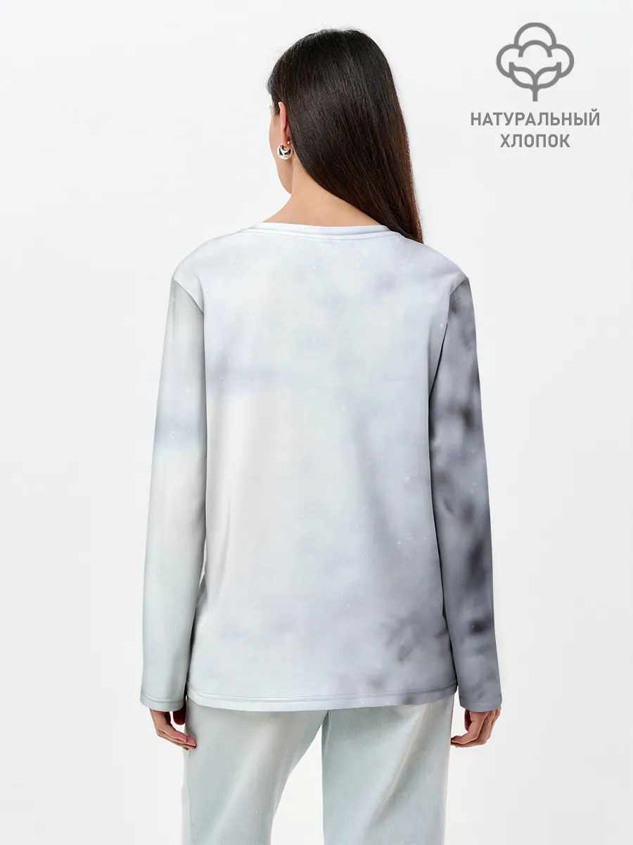 Лонгслив женский. Хлопок / Австралийская овчарка