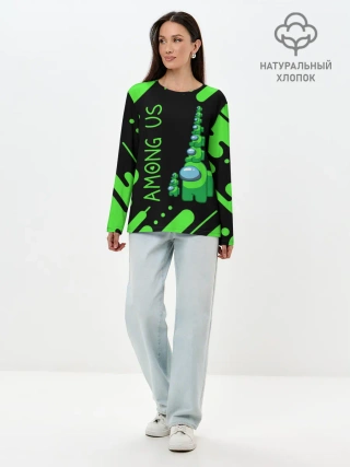 Лонгслив женский. Хлопок / AMONG US - БАШНЯ