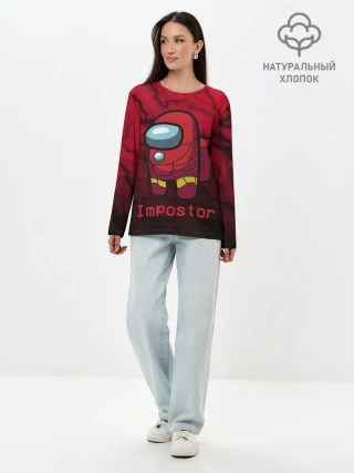 Лонгслив женский. Хлопок / Among Us Game.