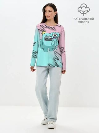 Лонгслив женский. Хлопок / AMONG US