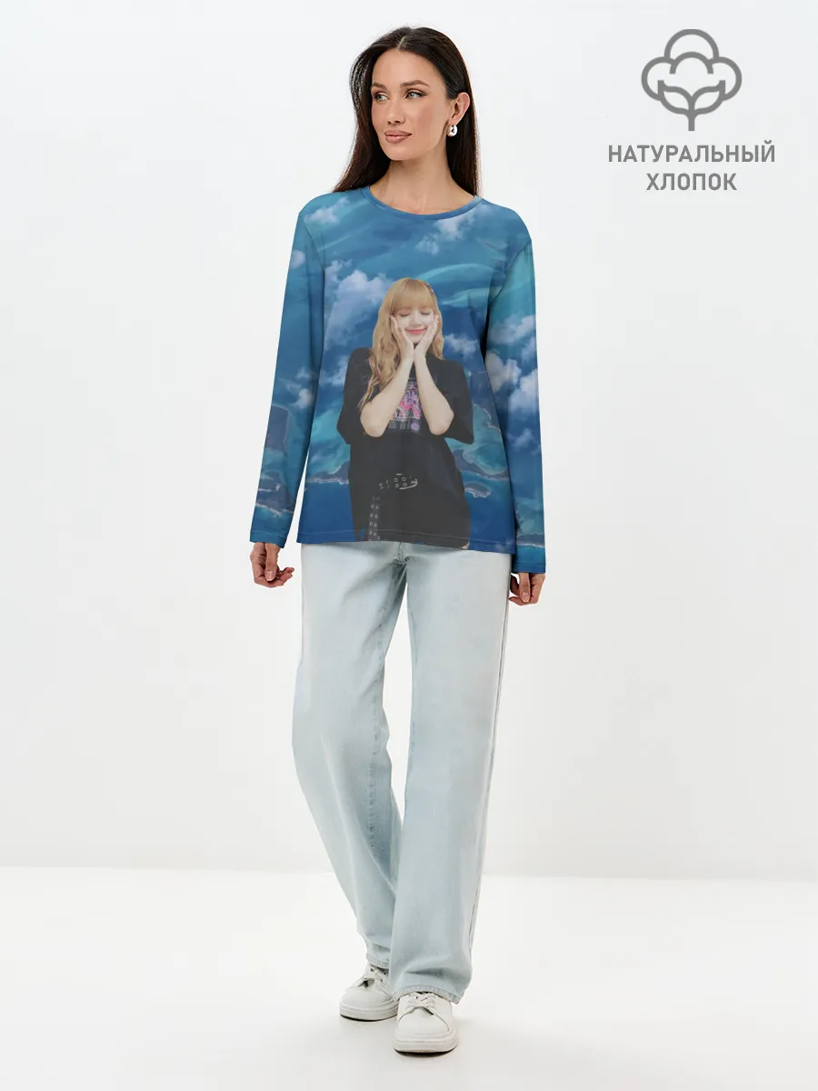 Лонгслив женский. Хлопок / LISA BLACKPINK