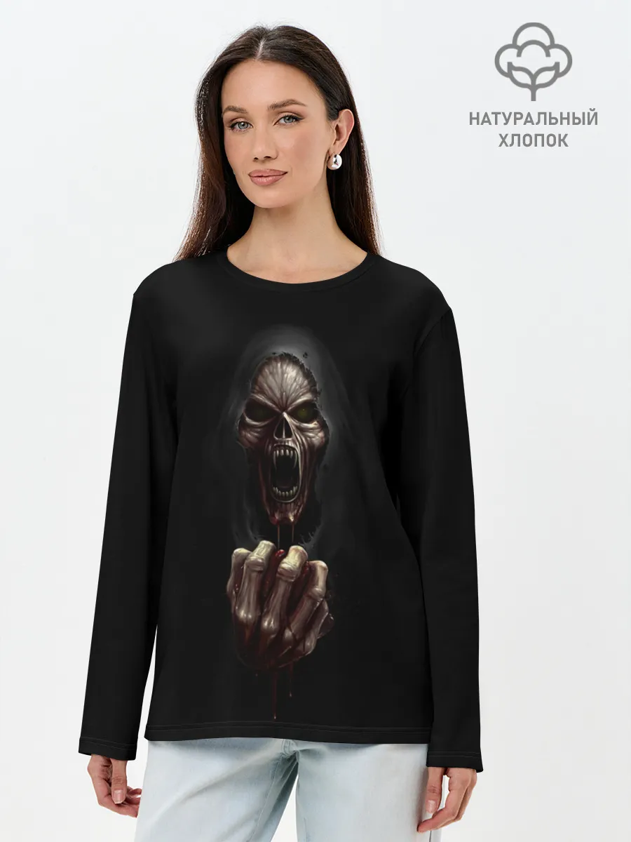 Лонгслив женский. Хлопок / Древний Вампир