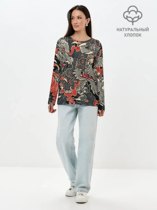 Лонгслив женский. Хлопок / Самурай