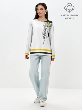 Лонгслив женский. Хлопок / Внутри тебя целый мир