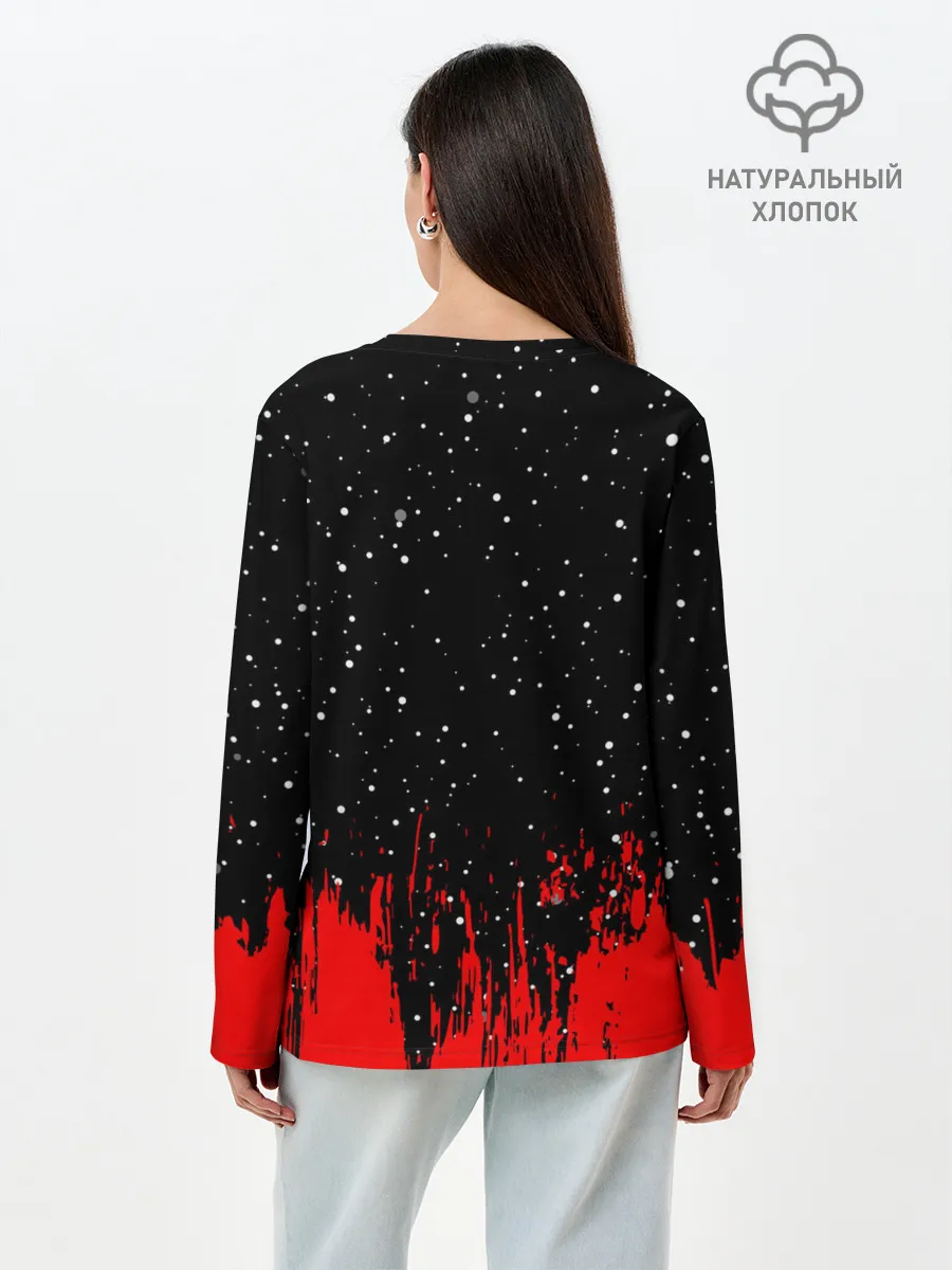 Лонгслив женский. Хлопок / AMONG US - НЕ ВЕРЬ НИКОМУ