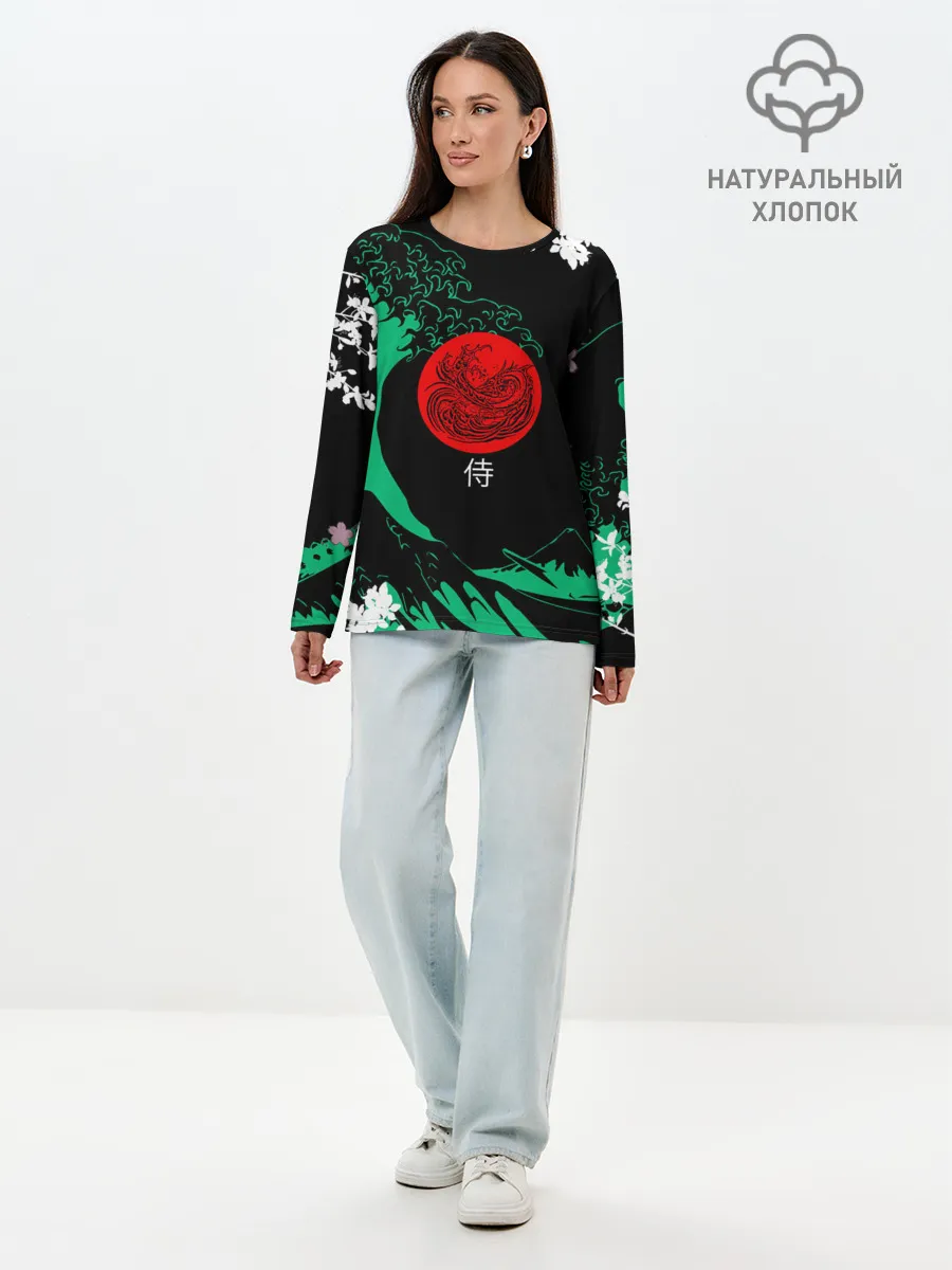 Лонгслив женский. Хлопок / Japanese style
