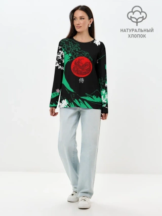 Лонгслив женский. Хлопок / Japanese style