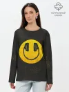 Лонгслив женский. Хлопок / Наушники Смайл
