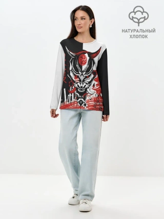 Лонгслив женский. Хлопок / Самурай Samurai