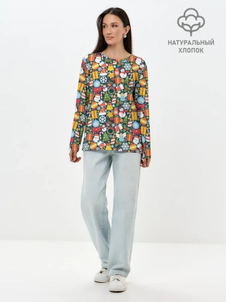 Лонгслив женский. Хлопок / Новый Год