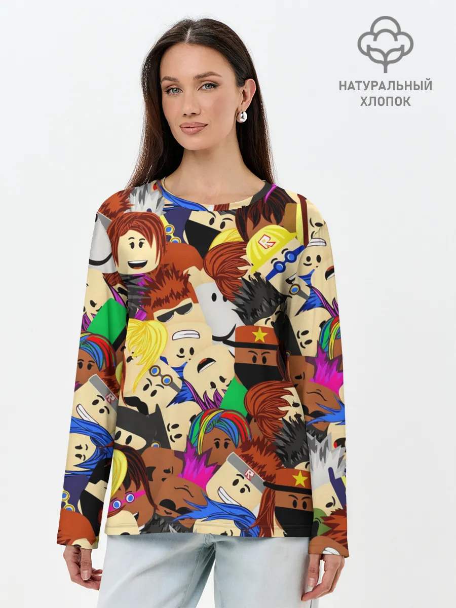 Лонгслив женский. Хлопок / ROBLOX