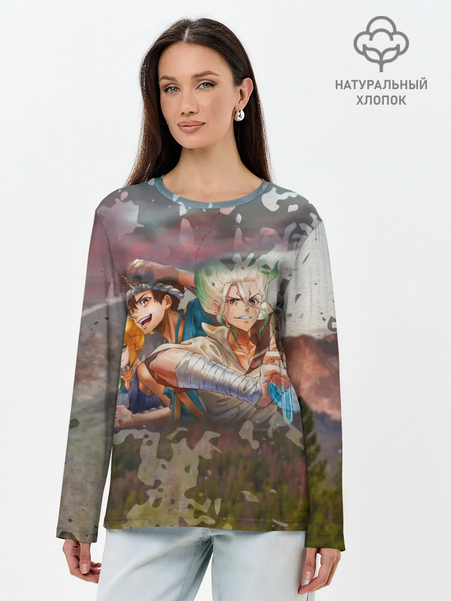 Лонгслив женский. Хлопок / Доктор Стоун