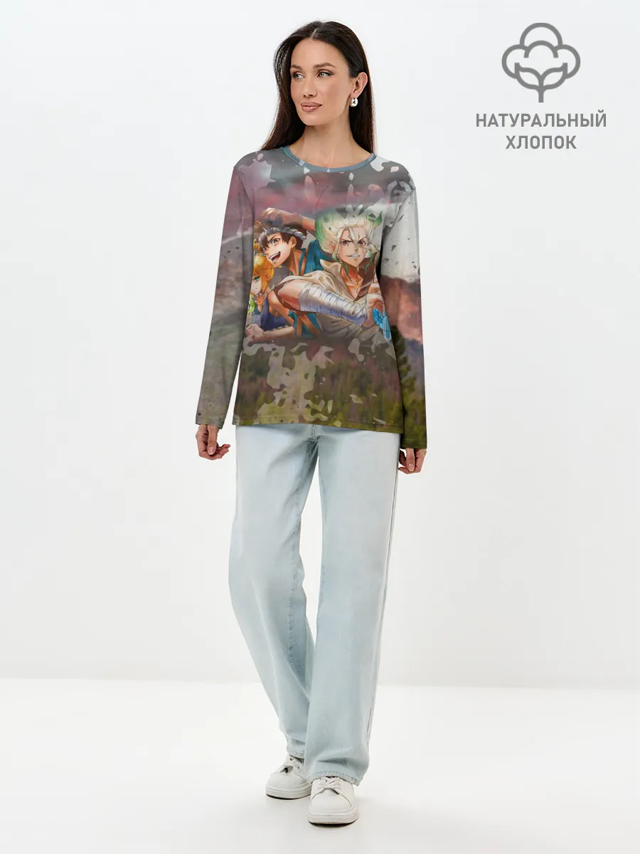 Лонгслив женский. Хлопок / Доктор Стоун