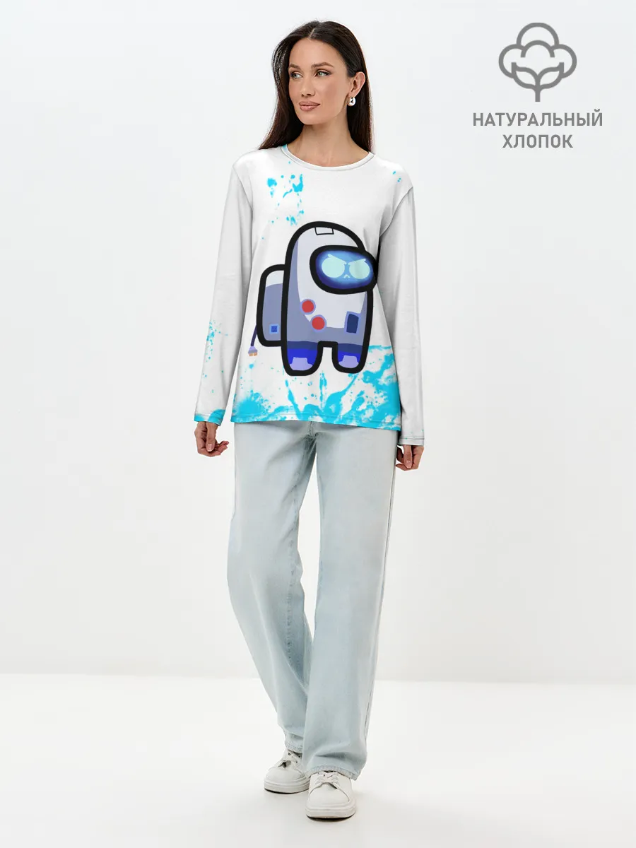 Лонгслив женский. Хлопок / among us