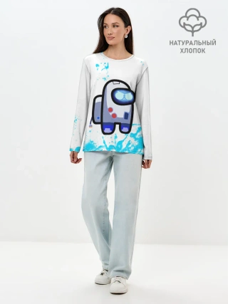 Лонгслив женский. Хлопок / among us