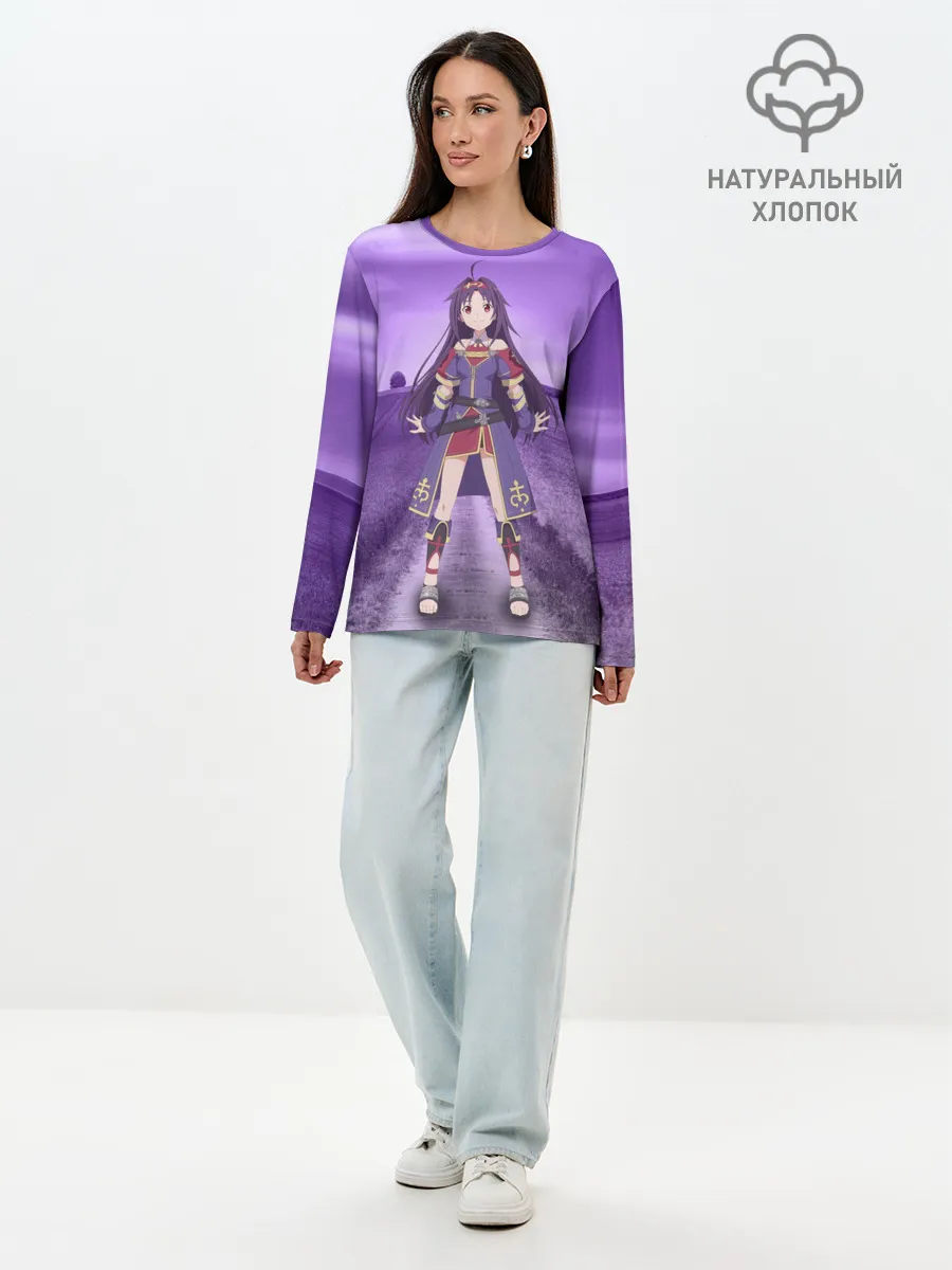 Лонгслив женский. Хлопок / Юки Конно