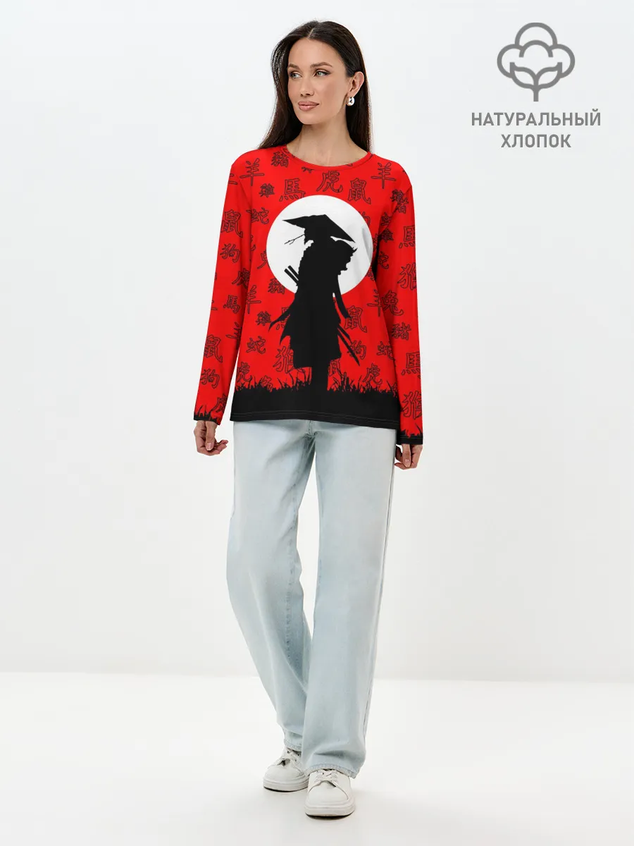 Лонгслив женский. Хлопок / САМУРАЙ