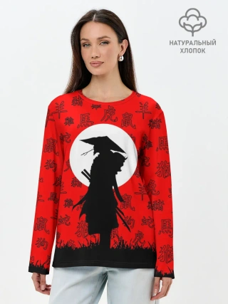 Лонгслив женский. Хлопок / САМУРАЙ