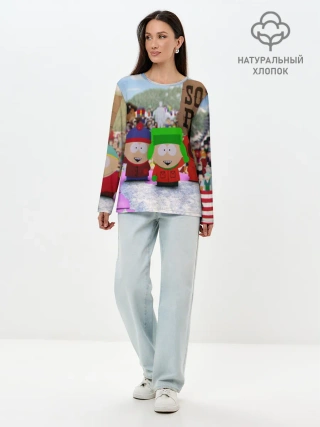 Лонгслив женский. Хлопок / Южный Парк / South Park .