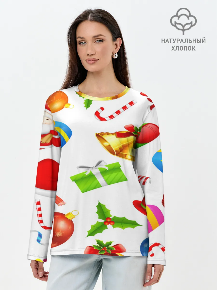 Лонгслив женский. Хлопок / Новый год!