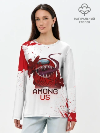 Лонгслив женский. Хлопок / AMONG US - МОНСТР