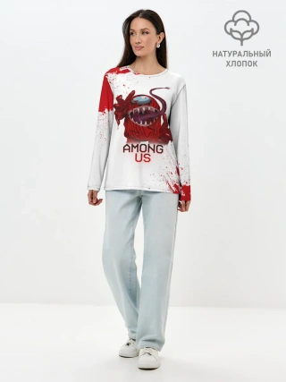 Лонгслив женский. Хлопок / AMONG US - МОНСТР
