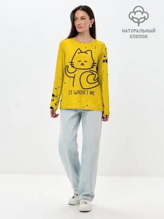 Лонгслив женский. Хлопок / AMONG US - КОТИК