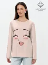 Лонгслив женский. Хлопок / Сonfused anime face