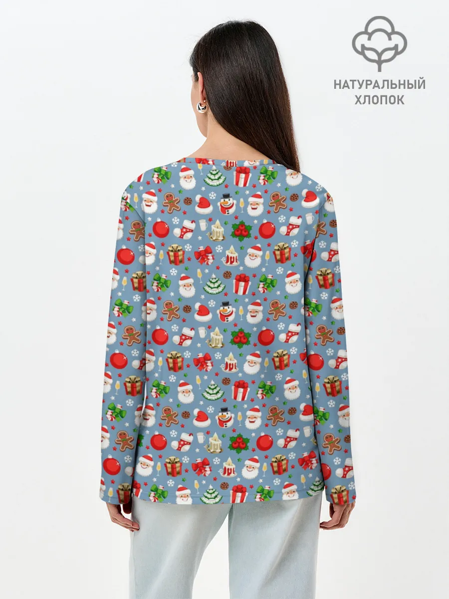 Лонгслив женский. Хлопок / Новый Год