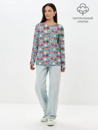 Лонгслив женский. Хлопок / Новый Год