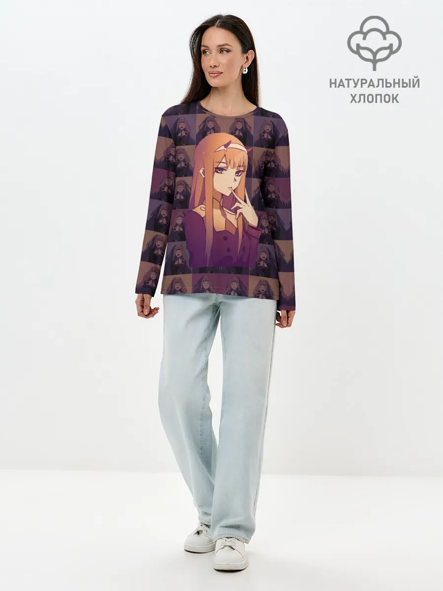 Лонгслив женский. Хлопок / Zero Two Dance