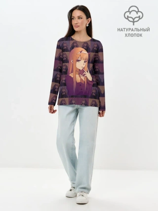 Лонгслив женский. Хлопок / Zero Two Dance