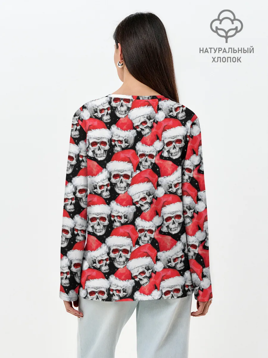 Лонгслив женский. Хлопок / Деды морозы