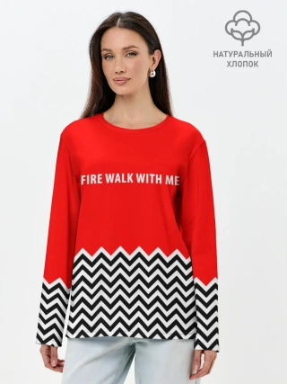 Лонгслив женский. Хлопок / Twin Peaks