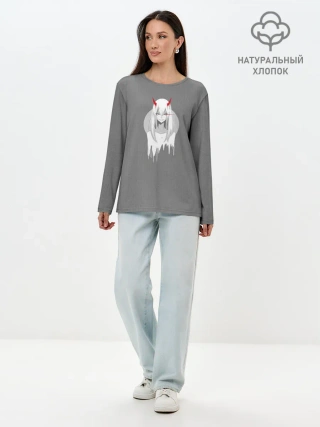 Лонгслив женский. Хлопок / Убийца Напарников Zero Two