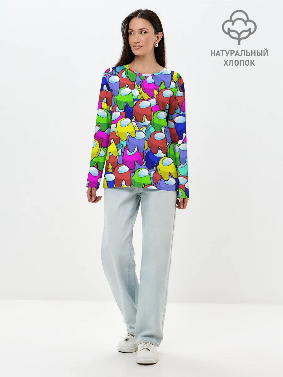 Лонгслив женский. Хлопок / AMONG US