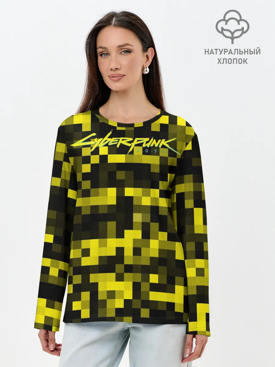 Лонгслив женский. Хлопок / Cyberpunk 2077
