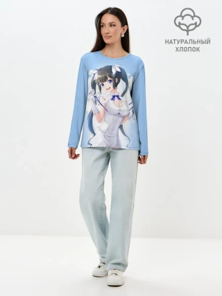 Лонгслив женский. Хлопок / Хестия