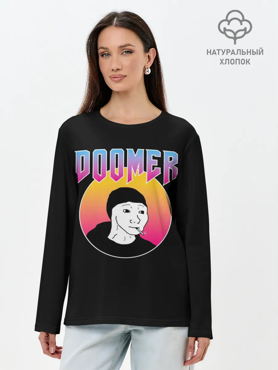 Лонгслив женский. Хлопок / Doomer